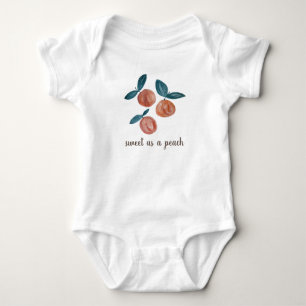 Pfirsich-Malerei süß wie ein Pfirsich-Baby-Body Baby Strampler