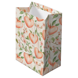 Pfirsich Minze Hübsche Herzen Blumen Mittlere Geschenktüte