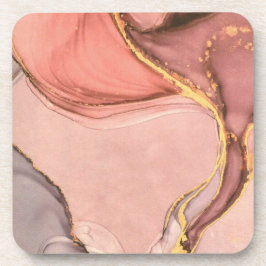 Pfirsich mit Goldgeode Getränkeuntersetzer