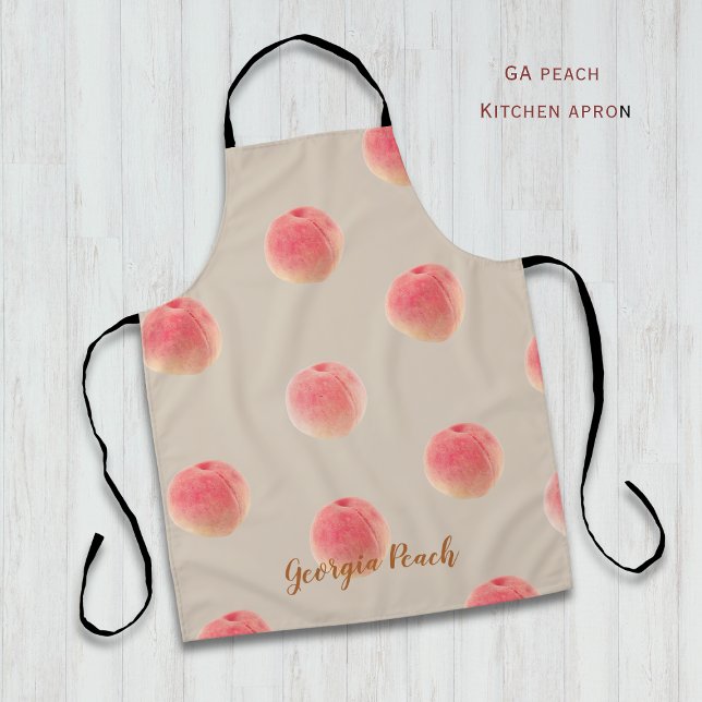 Pfirsich-Muster-Küchenschürze – Peach State Style Schürze (Von Creator hochgeladen)