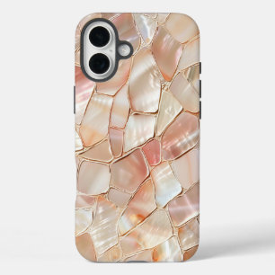Pfirsich-Mutter von Pearl Mosaic iPhone 16 Plus Hülle