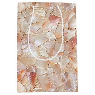 Pfirsich-Mutter von Pearl Mosaic Mittlere Geschenktüte