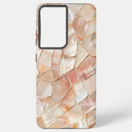 Pfirsich-Mutter von Pearl Mosaic Samsung Galaxy Hülle