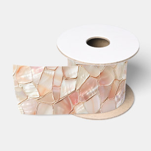 Pfirsich-Mutter von Pearl Mosaic Satinband