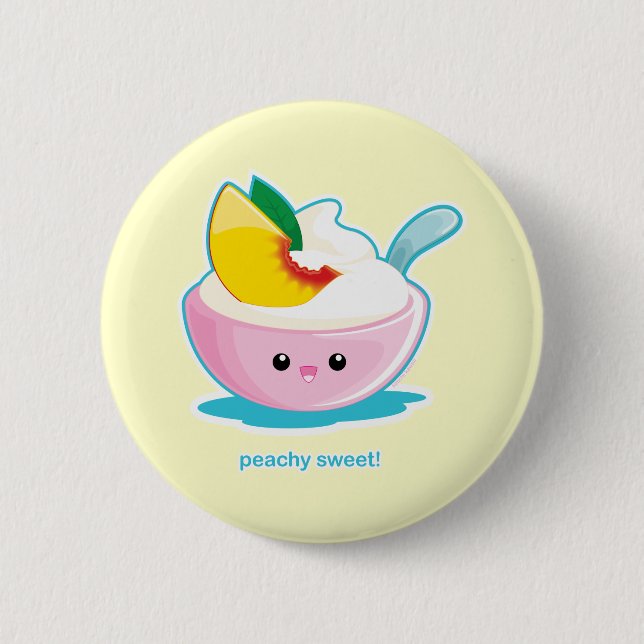 Pfirsich-'n-Creme Button (Vorderseite)