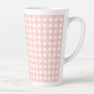 Pfirsich Orange Karos Milchtasse