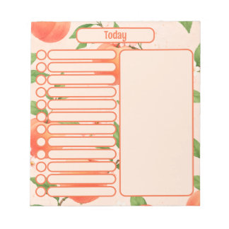 Pfirsich (Orange) Notizbuch Notizblock
