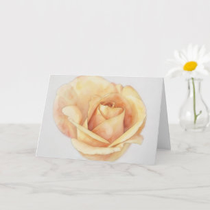 Pfirsich Orange Rosenblume Blumenkunst Notizkarte Karte