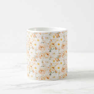 Pfirsich-Orangen-Blüten Kaffeetasse
