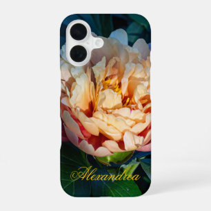 Pfirsich-Päonie – Romantische Blumenfotografie iPhone 16 Hülle