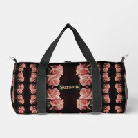 Pfirsich-Rosen-Blumenmuster Vintage personalisiert