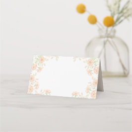 Pfirsich-Rosen-Hochzeit Platzkarte