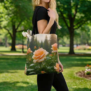 Pfirsich-Rosen-Tasche Tasche