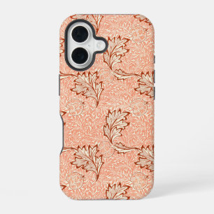 Pfirsich-Rot-Blumen-Botanik-Muster Morris William iPhone 16 Hülle