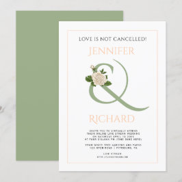 Pfirsich, Salbei, Ampere und Rose Einladung