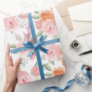 Pfirsich-Schimmer-Garten Geschenkpapier