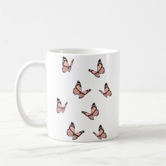 Pfirsich-Schmetterlinge Kaffeetasse