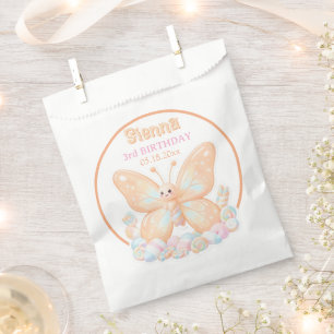 Pfirsich-Sorbet-Schmetterling Geburtstag Geschenktütchen