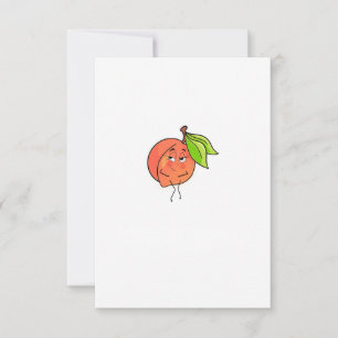 Pfirsich, süße Wangen, Obst-Thema Dankeskarte