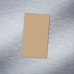 Pfirsich-Tan-Farbbblock   Sanfte Hochzeitsgestaltu Magnetische Visitenkarte