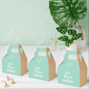 Pfirsich und aquamarine Farbe Brauerei Gefälligkei Geschenkschachtel
