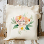 Pfirsich und blühende Brautjungfrau Tragetasche<br><div class="desc">Diese pfirsich und rot blumenüberdacht Bridesmaid Tote Tasche ist etwas, das Ihre Brautjungfrauen noch nach Ihrem Hochzeitstag benutzen können. Erschaffen Sie sich diese niedliche Tasche mit Ihren Lieblingsgeschenken für Ihre Brautmädchen, Trauzeugin, Ehrenmatrone, Brautmutter, Bräutigam, Blume... Sie finden auch 200 beliebte Taschen aus unserem Schwestergeschäft "Hochzeitstotentaschen-Kollektion". Hochzeiten, Hochzeitstaschen, Hochzeitstaschen, Tasche, Tasche,...</div>