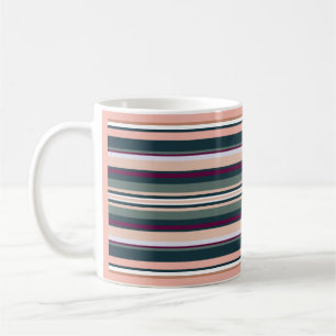Pfirsich und grüne Streifen Kaffeetasse