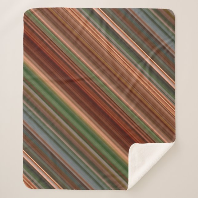 Pfirsich und Grünstreifen im Herbst Sherpadecke (Vorderseite)