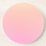 Pfirsich und rosa Farbverlauf Getränkeuntersetzer<br><div class="desc">Helles pfirsichfarbenes und pinkfarbenes Omelett.</div>