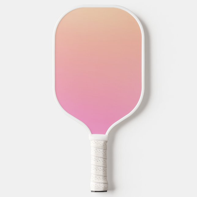 Pfirsich und rosa Farbverlauf Pickleball Schläger (Vorderseite)