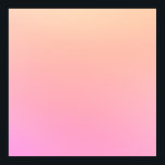 Pfirsich und rosa Farbverlauf Poster<br><div class="desc">Helles pfirsichfarbenes und pinkfarbenes Omelett.</div>