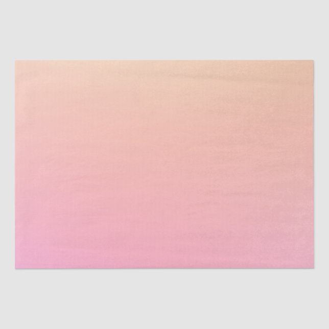 Pfirsich und rosa Farbverlauf Seidenpapier (Vorderseite)