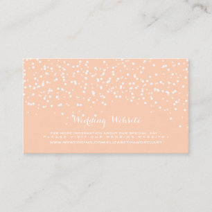 Pfirsich und weißes Hochzeitconfetti-Muster Begleitkarte