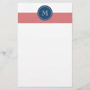 Pfirsich-weiße Streifen Muster, Briefpapier