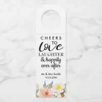 Pfirsich & White Floral Chefs zur Gastgeschenk Hoc