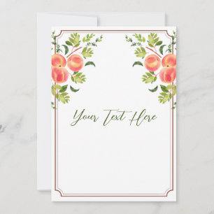 Pfirsichbaum-Hochzeitseinladung 5x7" Einladung