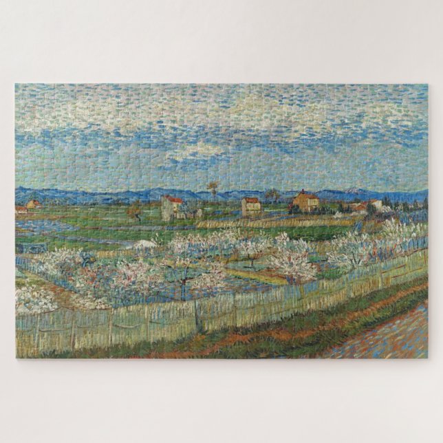 Pfirsichbäume in Blüte von Van Gogh (Horizontal)