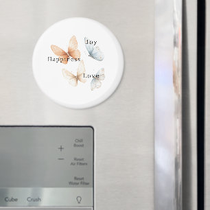 Pfirsichblaue Schmetterlinge Glück Liebe Freude Magnet