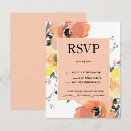 Pfirsichblutdruckkarte UAWG RSVP Karte