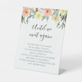 Pfirsichblüte bis wir wieder Gedenkgedicht treffen Sockelschild