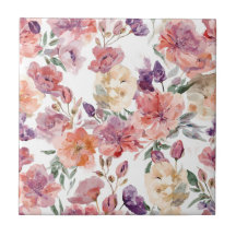 Pfirsichblüten Aquarell Blumen Botanische Blüten