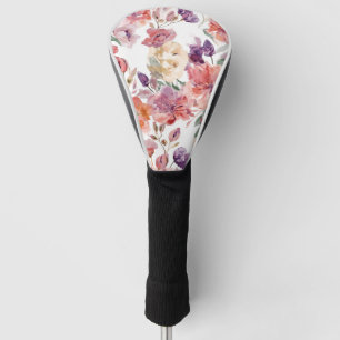 Pfirsichblüten Aquarell Blumen Botanische Blüten Golf Headcover