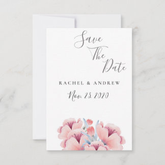 Pfirsichblüten | Florale Hochzeitseinladung zum Vo Save The Date