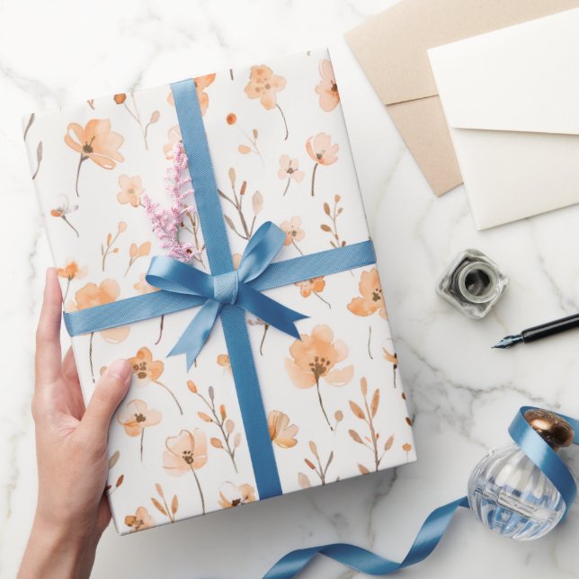 Pfirsichblüten Geburtstag Geschenkpapier (Schenken)