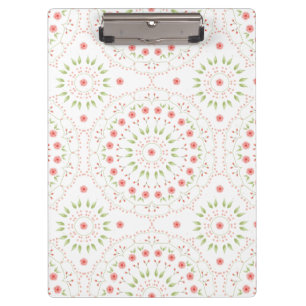 Pfirsichblüten-Mandala-Clip-Board Klemmbrett