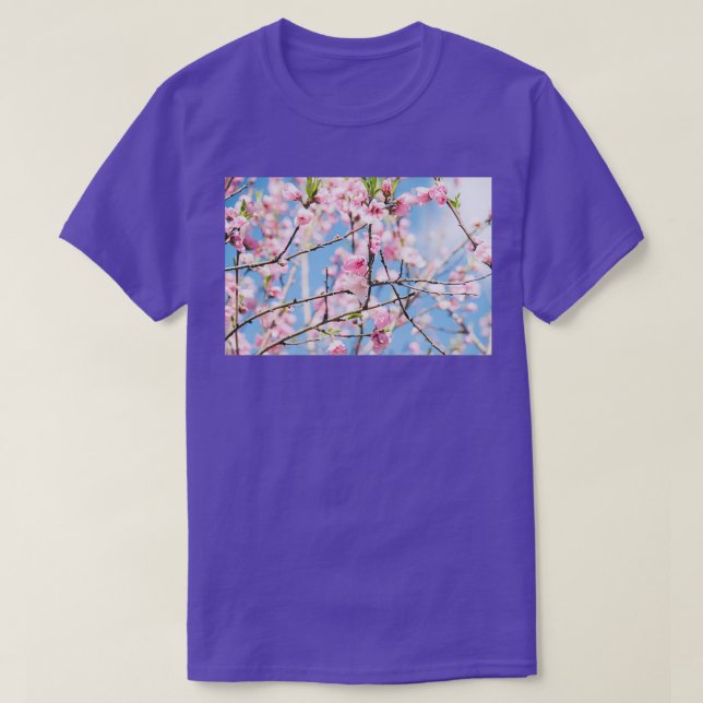 Pfirsichblüten T-Shirt (Design vorne)