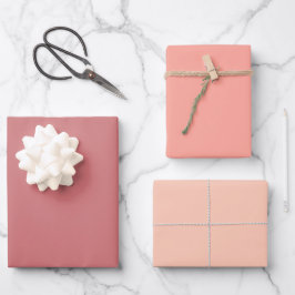 Pfirsichblüten Umhüllungspapier Set E (3 Blätter) Geschenkpapier Set