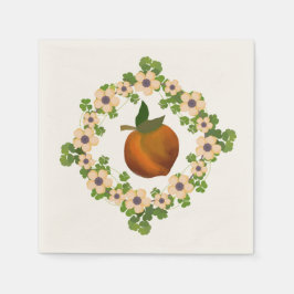 Pfirsichblütenkranz Serviette