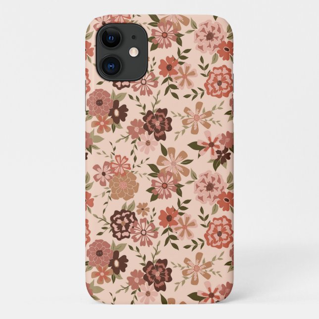 Pfirsichbraun-Muster Case-Mate iPhone Hülle (Rückseite)