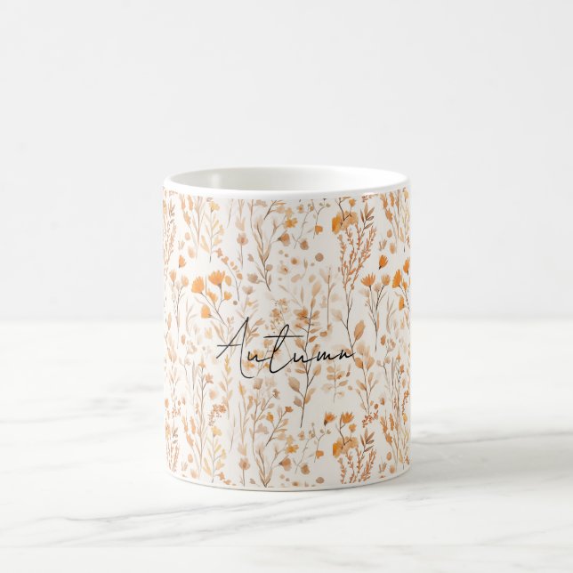 Pfirsichcreme-Blüten Kaffeetasse (Mittel)
